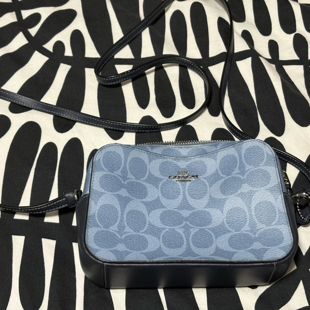 Coach Blue Monogram Crossbody Bag